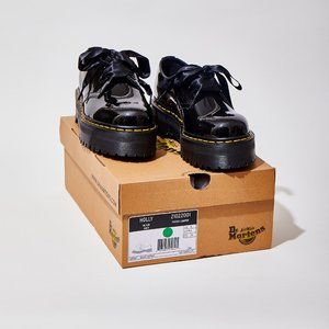 Dr. Martens Holly Black Noir-Patent Lamper sz8 platform shoes